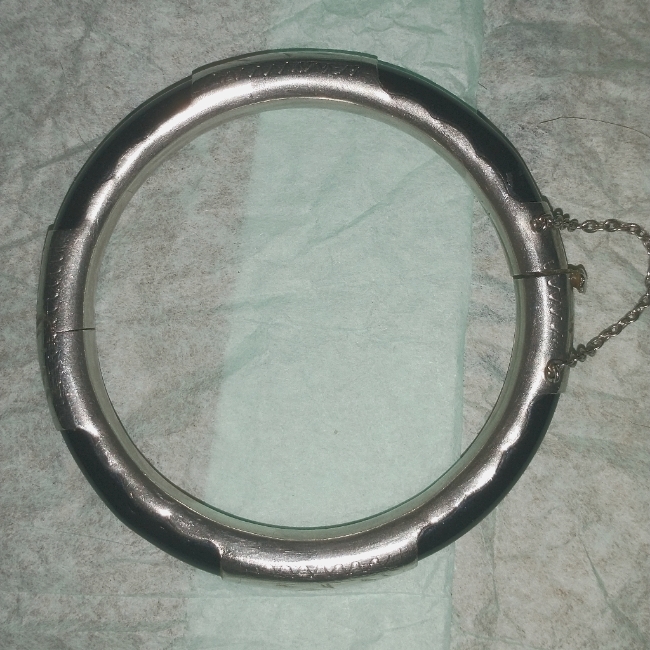 Sterling Vintage Onyx Sterling Bracelet 75$